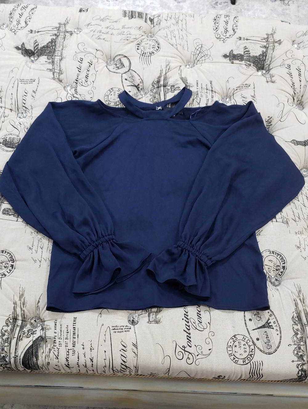1. State  Ruffle Cuff Long-Sleeve Top